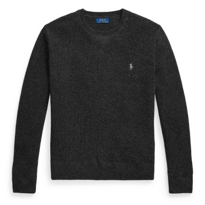 пуловер,мъжки,пуловери,polo,ralph,lauren,men,s,cotton,wool,crew,neck,jumper,dark,granite
