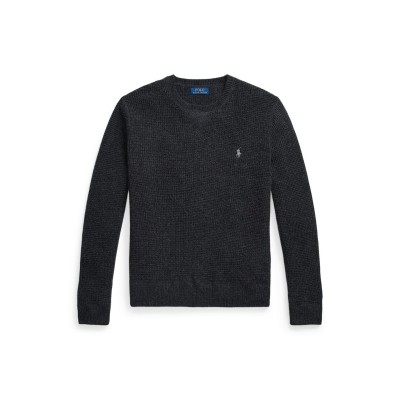 пуловер,мъжки,пуловери,polo,ralph,lauren,men's,cotton,wool,crew,neck,jumper,dark,granite