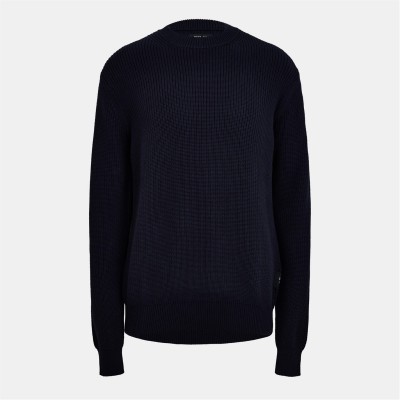 пуловер,мъжки,пуловери,replay,men's,fisherman,cotton,crew,neck,jumper,navy