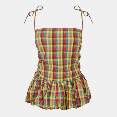 дамски,топове,amylynn,women's,sabrina,peplum,top,red,green,chk