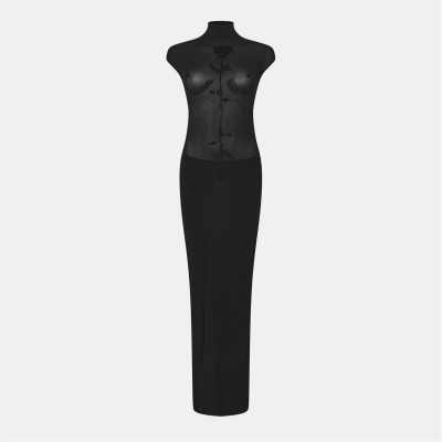 рокля,дамски,поли,и,рокли,jean,paul,gaultier,midi,dress,black