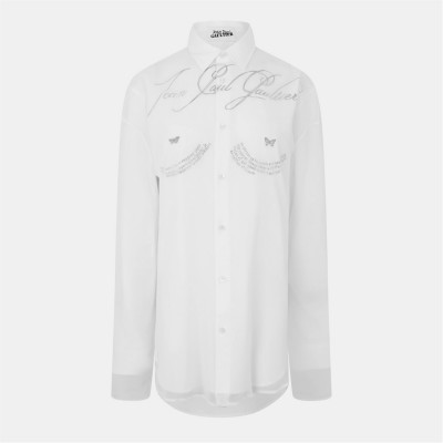 рокля,дамски,поли,и,рокли,jean,paul,gaultier,women's,tailored,collar,button,through,shirt,dress,black