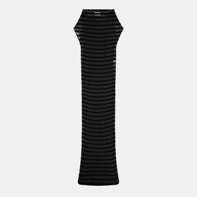 рокля,дамски,поли,и,рокли,jean,paul,gaultier,the,mariniere,striped,black,dress,black