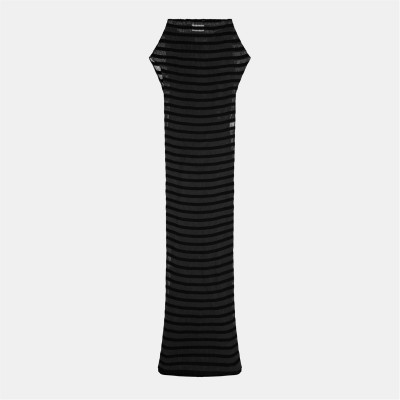 рокля,дамски,поли,и,рокли,jean,paul,gaultier,the,mariniere,striped,black,dress,black