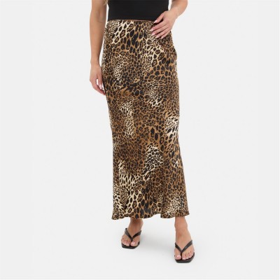 пола,поли,и,къси,панталони,дамски,облекла,размер,i,saw,it,first,leopard,print,satin,maxi,skirt,brown