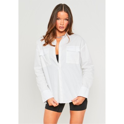 дамски,ризи,дамски,облекла,размер,missy,empire,shirt,with,pocket,detail,white