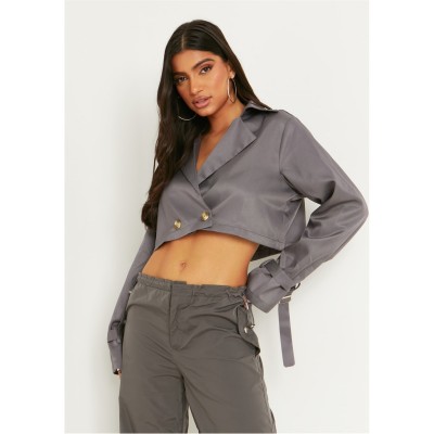 промоция,на,зимни,облекла,дамски,жилетки,missy,empire,crop,trench,grey