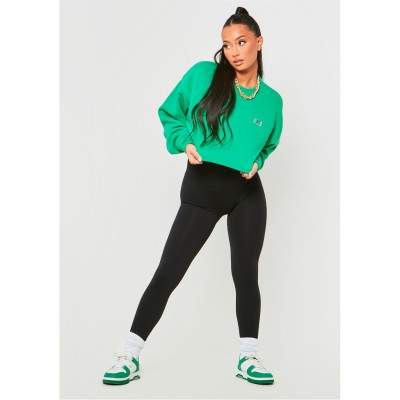 блуза,дамски,блузи,missy,empire,sport,oversized,cropped,sweatshirt,green