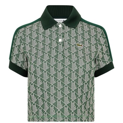 блуза,с,яка,дамски,топове,lacoste,monogram,polo,shirt,green,7m4