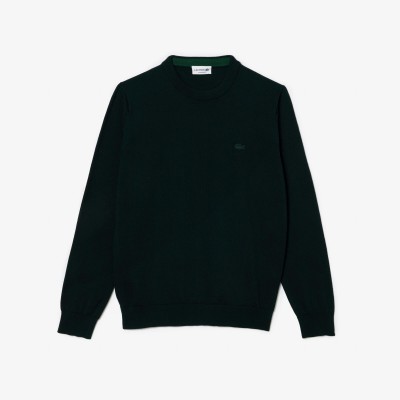 пуловер,мъжки,пуловери,lacoste,men,s,crew,neck,jumper,sinople