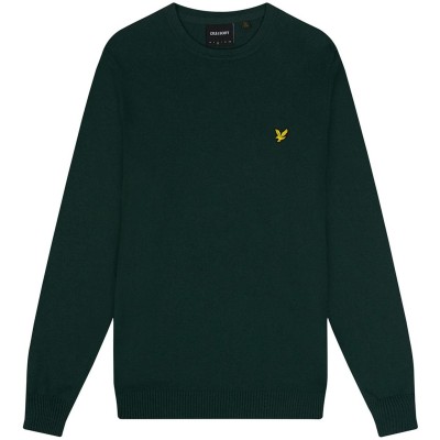 блуза,облекла,на,разпродажба,мъжки,пуловери,lyle,and,scott,merino,crew,knit,sweater,dk,green,w486