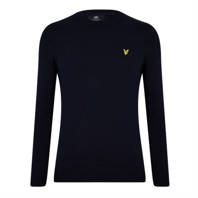 блуза,облекла,на,разпродажба,мъжки,пуловери,lyle,and,scott,merino,crew,knit,sweater,dark,navy,z271