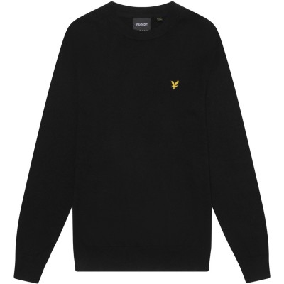 блуза,мъжки,пуловери,lyle,and,scott,merino,crew,knit,sweater,jet,black,z865