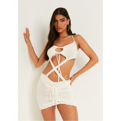 рокля,дамски,поли,и,рокли,missy,empire,cut,out,halter,mini,dress,white