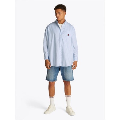 дамски,ризи,tommy,jeans,tjw,ovs,badge,oxford,shirt,ext,sw,blue,stripe