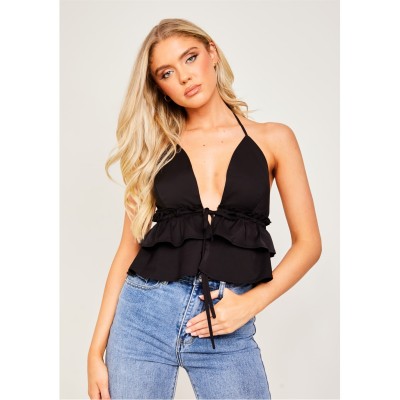 дамски,топове,missy,empire,tie,front,top,black