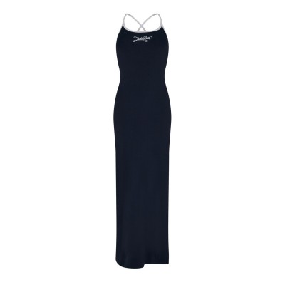 рокля,дамски,поли,и,рокли,jack,wills,chain,stitch,maxi,dress,navy,white