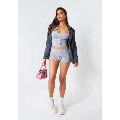 къси,панталони,дамски,къси,панталони,missy,empire,fold,over,shorts,grey