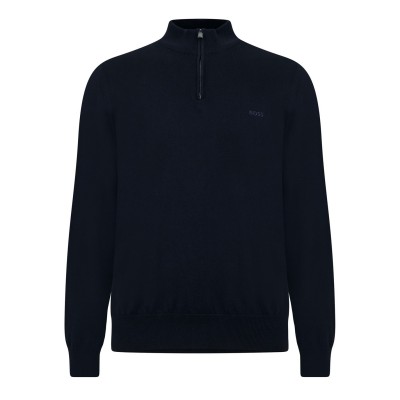 пуловер,мъжки,пуловери,boss,men's,padro,l,zipped,quarter,zip,jumper,dark,blue,404