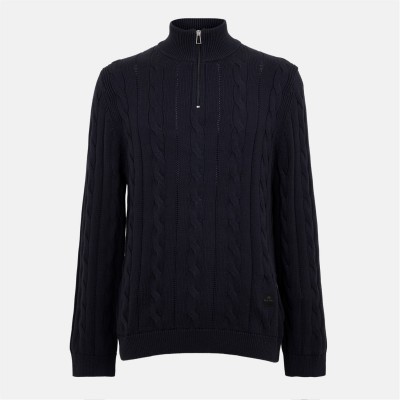 пуловер,мъжки,пуловери,ps,paul,smith,men's,cable,crew,neck,jumper,blue,49