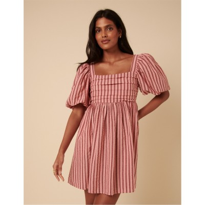 рокля,дамски,поли,и,рокли,nobodys,child,women's,nova,stripe,mini,dress,pink