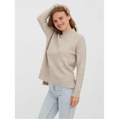 пуловер,дамски,плетени,дрехи,vero,moda,women's,lefile,knitted,crew,neck,jumper,birch