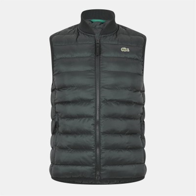 елек,облекла,на,разпродажба,мъжки,якета,lacoste,quilted,gilet,black