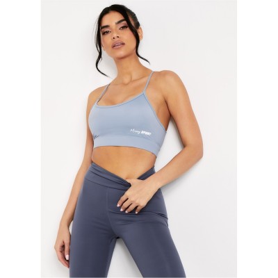 къса,блуза,дамски,топове,missy,empire,sport,strappy,crop,gym,top,blue