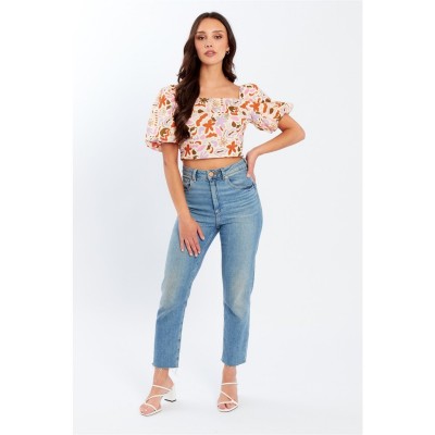 дамски,топове,influence,puff,sleeves,t,ld99,multi