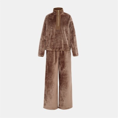 поларена,блуза,всички,коледни,подаръци,дамски,пижами,biba,women's,fleece,pyjama,long,sleeve,top,fig