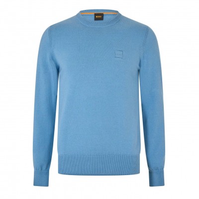 пуловер,мъжки,пуловери,boss,men's,kanovano,crew,neck,jumper,open,blue