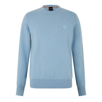 пуловер,мъжки,пуловери,boss,men's,kanovano,crew,neck,jumper,pastel,blue