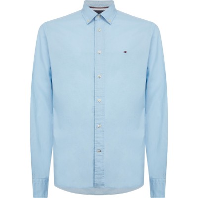риза,с,дълъг,ръкав,мъжки,ризи,tommy,hilfiger,core,flex,long,sleeve,poplin,shirt,blue,c1s