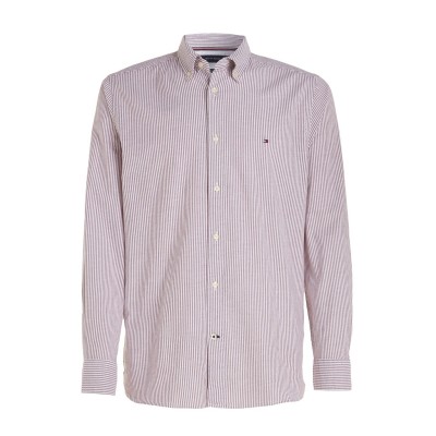 облекла,на,разпродажба,мъжки,ризи,tommy,hilfiger,core,1985,flex,oxford,stripe,shirt,rouge,wht,0ev