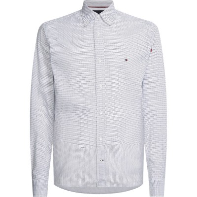 облекла,на,разпродажба,мъжки,летен,каталог,мъжки,ризи,tommy,hilfiger,core,flex,mini,geo,print,shirt,white,0k4