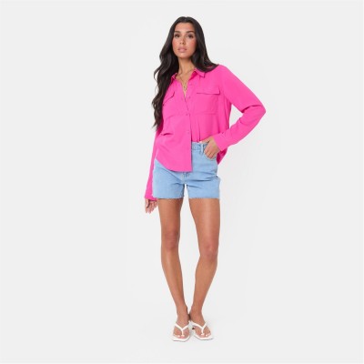 дамски,ризи,дамски,облекла,размер,i,saw,it,first,soft,woven,shirt,hot,pink
