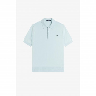 блуза,с,яка,мъжки,пуловери,мъжки,тениски,fred,perry,men,s,knitted,short,sleeve,polo,shirt,light,ice,r30