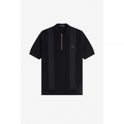 блуза,с,яка,мъжки,пуловери,мъжки,тениски,fred,perry,men,s,knitted,short,sleeve,polo,shirt,black,102