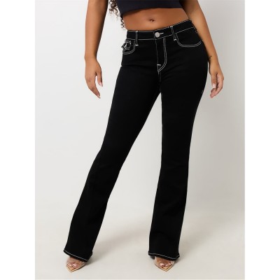 дамски,дънки,true,religion,joey,s,fl,flare,ld99,black,rinse