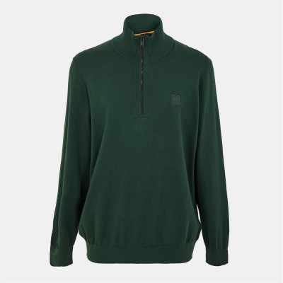 блуза,облекла,на,разпродажба,мъжки,пуловери,boss,kanobix,zip,neck,sweater,open,green