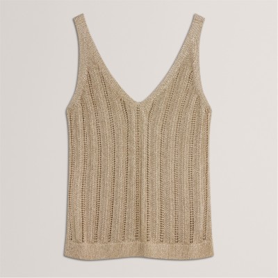 дамски,плетени,дрехи,ted,baker,ted,vnk,knittank,ld62,gold