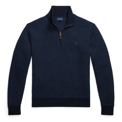 пуловер,мъжки,пуловери,polo,ralph,lauren,men,s,soft,touch,structured,fit,crew,neck,jumper,hunter,navy