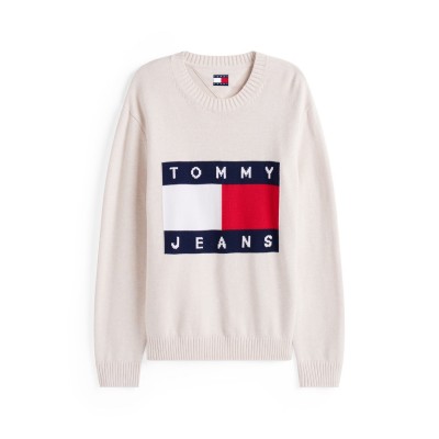 блуза,мъжки,пуловери,tommy,jeans,tj,flag,sweater,sn54,ancnt,white,htr