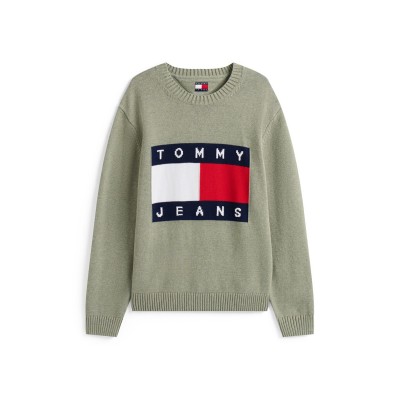 блуза,мъжки,пуловери,tommy,jeans,tj,flag,sweater,sn54,utility,sage