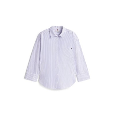риза,с,дълъг,ръкав,дамски,ризи,tommy,hilfiger,women's,poplin,long,sleeve,shirt,hugh,stp,blue