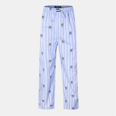 пижама,мъжки,пижами,polo,ralph,lauren,men's,bear,bottoms,pyjama,trousers,blu,strp,aob