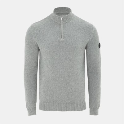 мъжки,пуловер,мъжки,пуловери,firetrap,quarter,zip,mens,jumper,grey