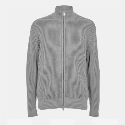 жилетка,мъжки,пуловери,jack,wills,rib,zip,funnel,cardigan,sweaters,men,grey,marl