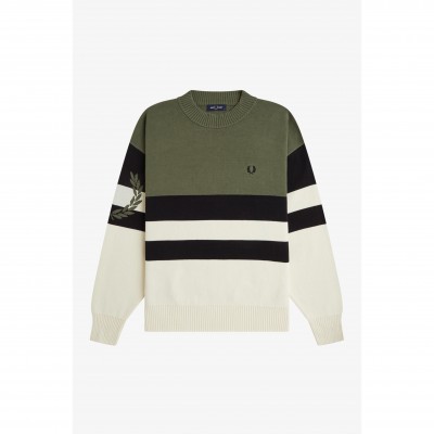 fred,perry,men,s,graphic,cotton,crew,neck,long,sleeve,jumper,wrthgrn,x21