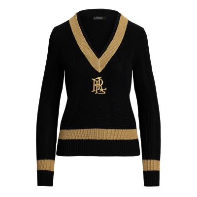 дамски,пуловер,lauren,by,ralph,lauren,women,s,meren,crew,neck,jumper,black,gold